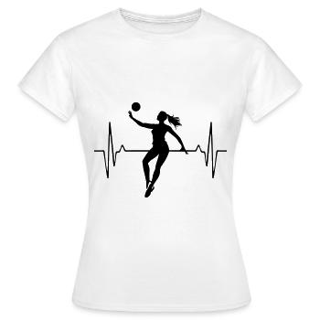Volleyball Player Pulse Frequency - Women's T-Shirt - white - Front - AI Model Female 172 dark (172cm)