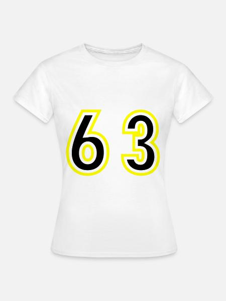 63 Zahl College - Frauen T-Shirt - Weiß