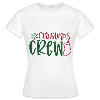 christmas crew santa claus gifts christen - Women's T-Shirt - white - Front - AI Model Female 172 dark (172cm)
