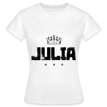Julia - Frauen T-Shirt - Weiß - Vorne - AI Model Female 172 dark (172cm)