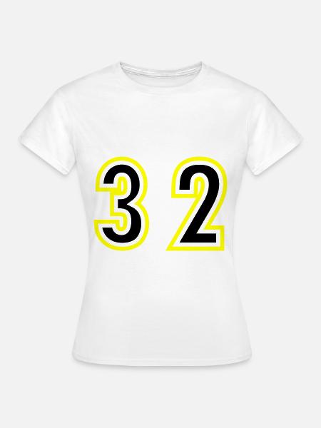 32 Zahl College - Frauen T-Shirt - Weiß