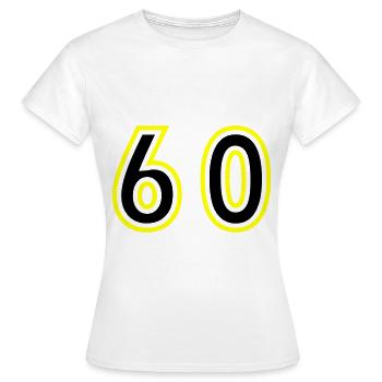 60 Number College - Women's T-Shirt - white - Front - AI Model Female 172 dark (172cm)