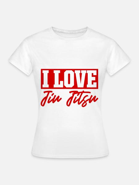 Ich liebe Jiu Jitsu - Frauen T-Shirt - Weiß
