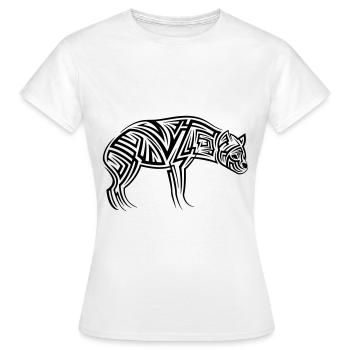 Hyena Tribal Tattoo - Women's T-Shirt - white - Front - AI Model Female 172 dark (172cm)