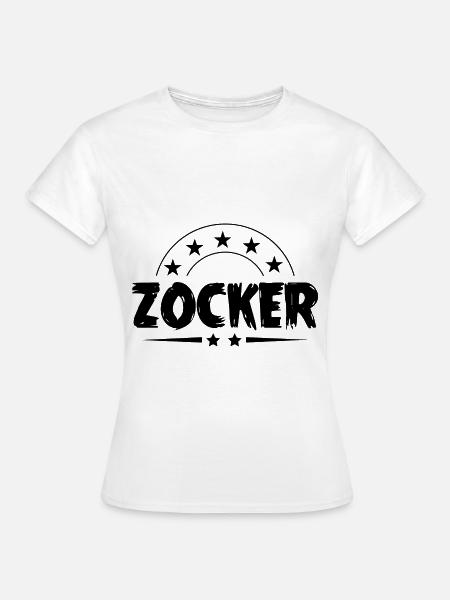 Zocker Gamer - Frauen T-Shirt - Weiß
