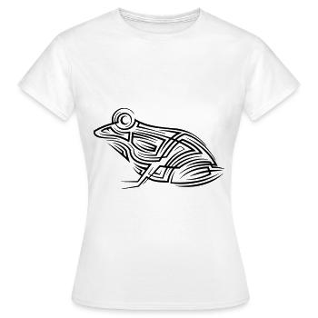 Frog Tribal Tattoo - Women's T-Shirt - white - Front - AI Model Female 172 dark (172cm)