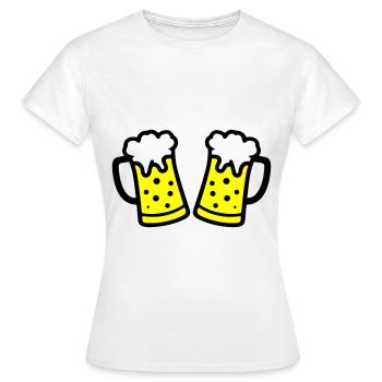 Chope de bière symbole de bière - T-shirt Femme - blanc - Devant - AI Model Female 172 dark (172cm)