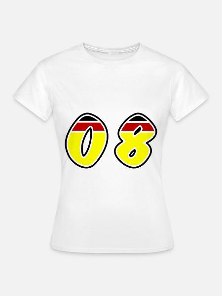8 Zahl symbol Germany - Frauen T-Shirt - Weiß