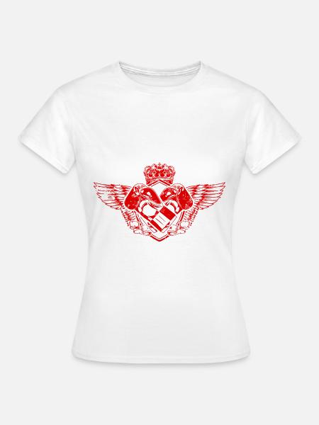 Boxhandschuhe Boxen Fighter Champ - Frauen T-Shirt - Weiß