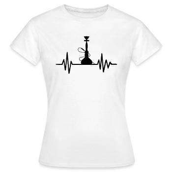 Herzschlag Shisha Hookah Rauchen Wasserpfeife Puls - Frauen T-Shirt - Weiß - Vorne - AI Model Female 172 dark (172cm)