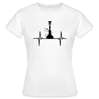 Shisha Herzschlag Hookah Rauchen Wasserpfeife - Frauen T-Shirt - Weiß - Vorne - AI Model Female 172 dark (172cm)