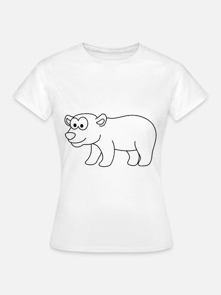 Eisbär Comic Tier - Frauen T-Shirt - Weiß