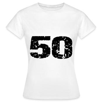 Maillot 50 numéros - T-shirt Femme - blanc - Devant - AI Model Female 172 dark (172cm)