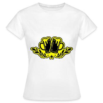 Verre à bière Chope de bière Bière - T-shirt Femme - blanc - Devant - AI Model Female 172 dark (172cm)