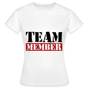 Membres de l’équipe - T-shirt Femme - blanc - Devant - AI Model Female 172 dark (172cm)
