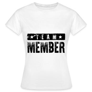 Membres de l’équipe - T-shirt Femme - blanc - Devant - AI Model Female 172 dark (172cm)