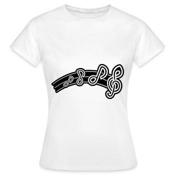 Clé de symbole de notes de musique - T-shirt Femme - blanc - Devant - AI Model Female 172 dark (172cm)