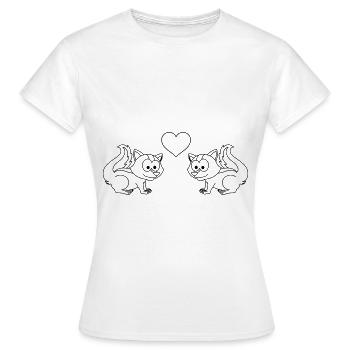 Stinker Comic Couple Love - Women's T-Shirt - white - Front - AI Model Female 172 dark (172cm)
