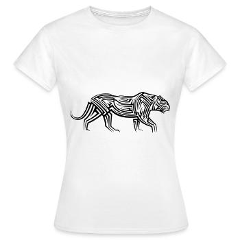 Leopard Tribal Tattoo - Women's T-Shirt - white - Front - AI Model Female 172 dark (172cm)