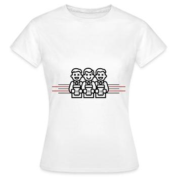 L’équipe de l’enterrement de vie de garçon et de garçon - T-shirt Femme - blanc - Devant - AI Model Female 172 dark (172cm)