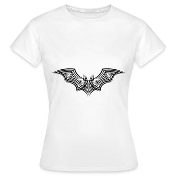 Bat Tribal Tattoo - Women's T-Shirt - white - Front - AI Model Female 172 dark (172cm)