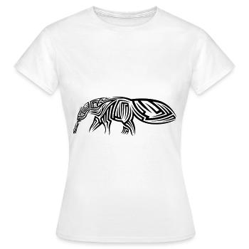 Tatouage tribal fourmilier - T-shirt Femme - blanc - Devant - AI Model Female 172 dark (172cm)