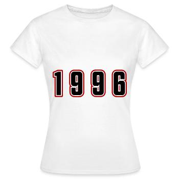 1996 Year Number - Women's T-Shirt - white - Front - AI Model Female 172 dark (172cm)