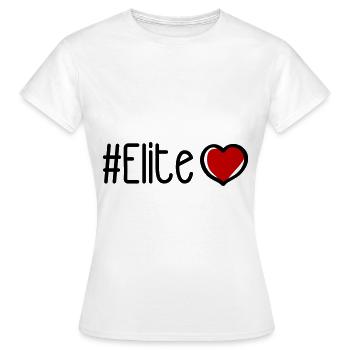 Elite Herz - Frauen T-Shirt - Weiß - Vorne - AI Model Female 172 dark (172cm)