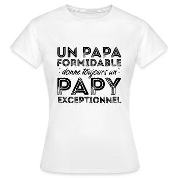 Papy exceptionnel ! - T-shirt Femme - blanc - Devant - AI Model Female 172 dark (172cm)