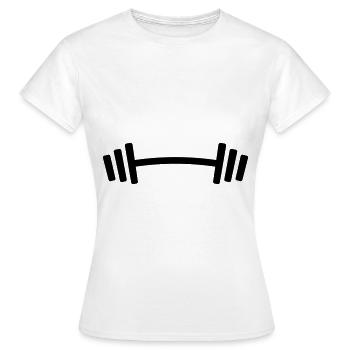 Hantel Gewichte Fitness - Frauen T-Shirt - Weiß - Vorne - AI Model Female 172 dark (172cm)