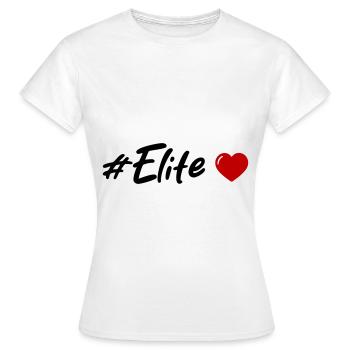 Elite Herz - Frauen T-Shirt - Weiß - Vorne - AI Model Female 172 dark (172cm)