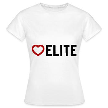 Elite Herz - Frauen T-Shirt - Weiß - Vorne - AI Model Female 172 dark (172cm)