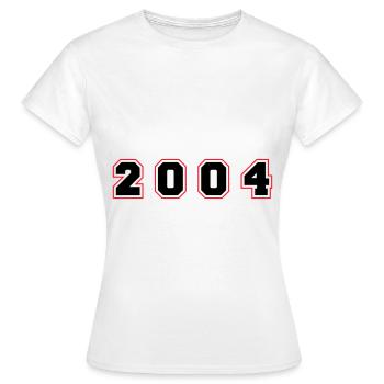 2004 Jahr Zahl - Frauen T-Shirt - Weiß - Vorne - AI Model Female 172 dark (172cm)