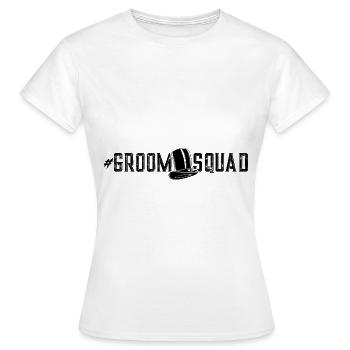 Groom Squad Bachelor - T-shirt Femme - blanc - Devant - AI Model Female 172 dark (172cm)
