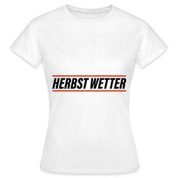 Herbst Wetter - Frauen T-Shirt - Weiß - Vorne - AI Model Female 172 dark (172cm)