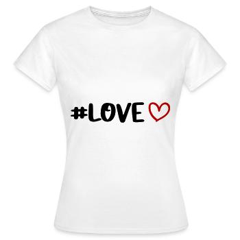 Liebe Herz - Frauen T-Shirt - Weiß - Vorne - AI Model Female 172 dark (172cm)