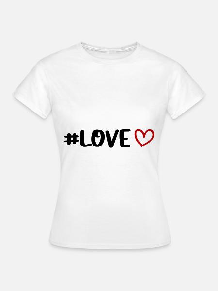Liebe Herz - Frauen T-Shirt - Weiß
