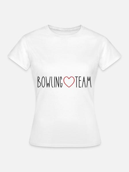 Bowling Team Herz - Frauen T-Shirt - Weiß