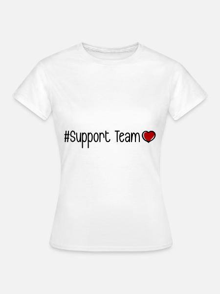 Support Team Herz - Frauen T-Shirt - Weiß