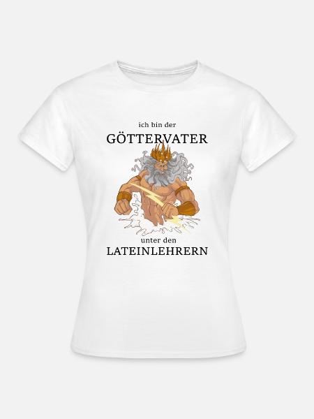 Lateinlehrer Jupiter Göttervater Lehrer Latein - Frauen T-Shirt - Weiß
