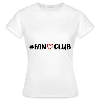 Fan Club Heart - Women's T-Shirt - white - Front - AI Model Female 172 dark (172cm)