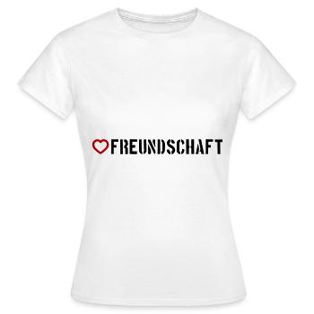 Cœur d’amitié - T-shirt Femme - blanc - Devant - AI Model Female 172 dark (172cm)