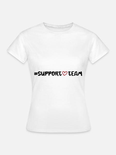 Support Team Herz - Frauen T-Shirt - Weiß