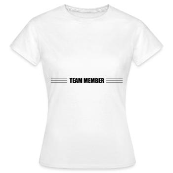 Team Mitglied - Frauen T-Shirt - Weiß - Vorne - AI Model Female 172 dark (172cm)
