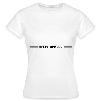 Membre du personnel - T-shirt Femme - blanc - Devant - AI Model Female 172 dark (172cm)