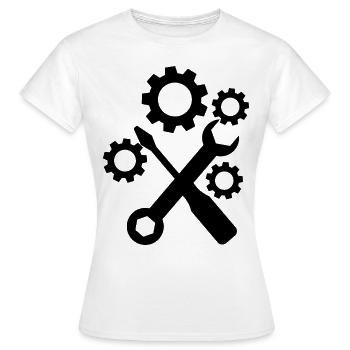 Outil - Tournevis Tournevis Amateur - T-shirt Femme - blanc - Devant - AI Model Female 172 dark (172cm)