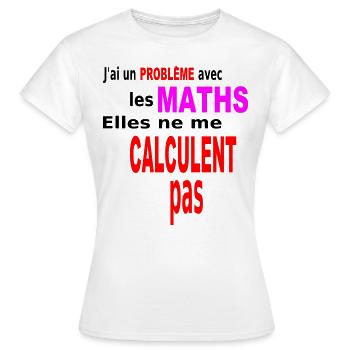 Mathe berechne mich nicht / Humor T-Shirt - Frauen T-Shirt - Weiß - Vorne - AI Model Female 172 dark (172cm)