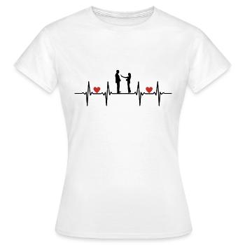 Marriage Marriage Boyfriend Girlfriend Marriage Love Wedding - Women's T-Shirt - white - Front - AI Model Female 172 dark (172cm)