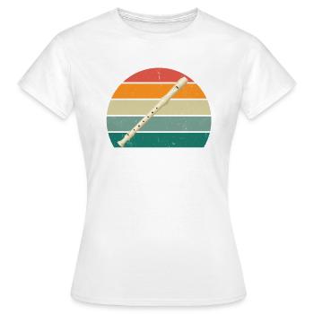 Flûte Flûte Flûte Flûtiste Joueur de Flûte Flûte Flûte - T-shirt Femme - blanc - Devant - AI Model Female 172 dark (172cm)
