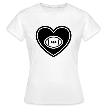 Quarterback Runningback Offensive Defence Football - T-shirt Femme - blanc - Devant - AI Model Female 172 dark (172cm)
